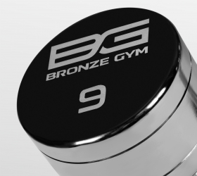 Гентель хромированная 9 кг BRONZE GYM Свободные веса #5